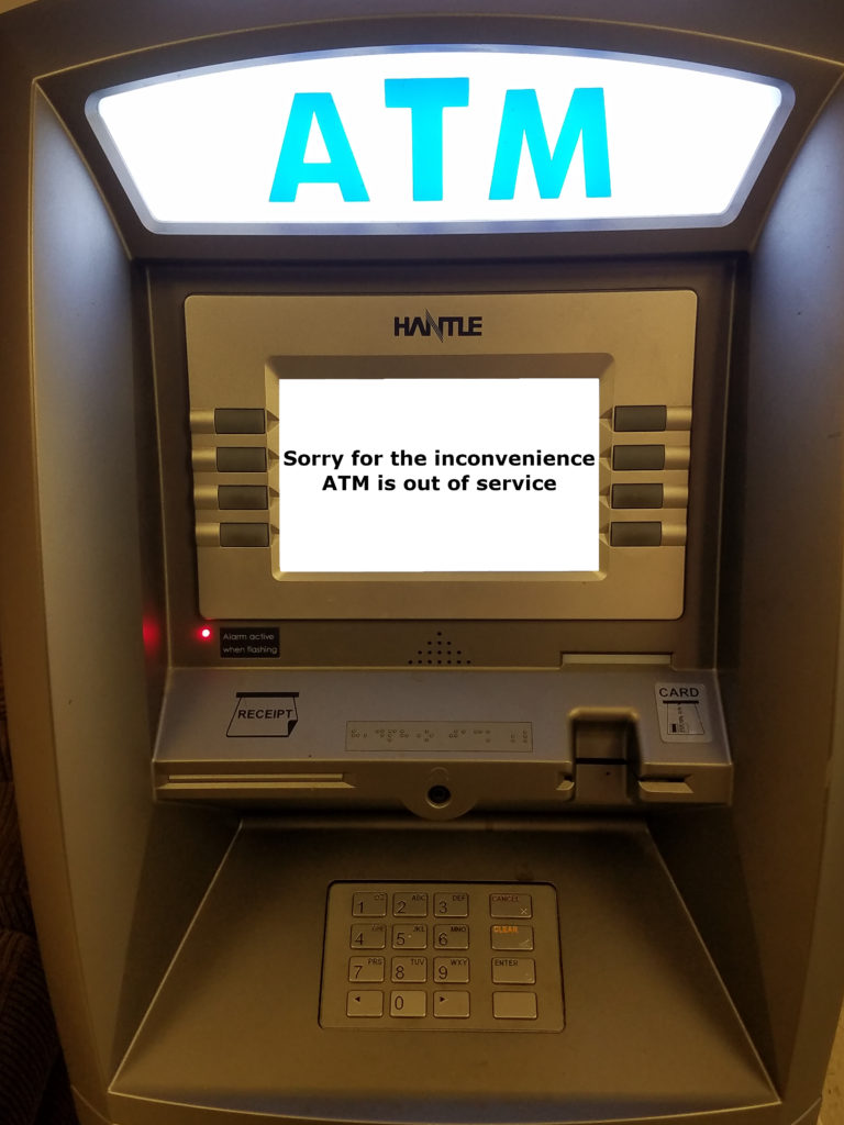 7 11 atm temporarily out of service